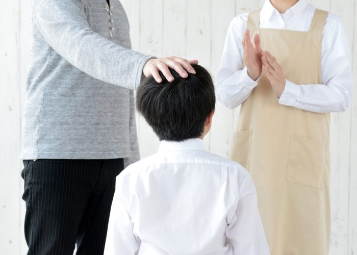 Boy,Admired,By,Father,And,Mother